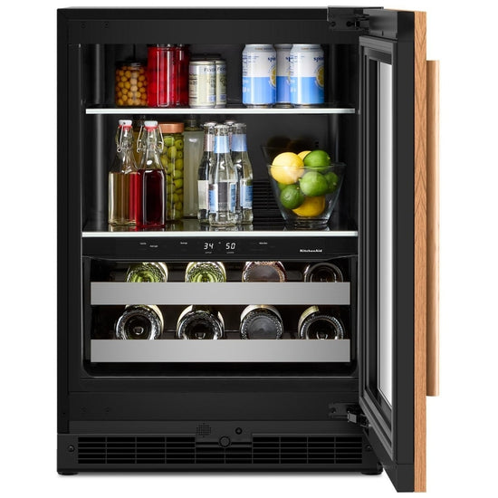 KitchenAid 24 Inch Dual-Zone Beverage Center, Panel Ready - KUBR524SPA