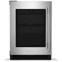 KitchenAid 24 Inch Undercounter Refrigerator with 5.2 Cu. Ft. and Glass Door - KURL324SSB
