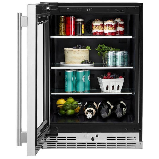 KitchenAid 24 Inch Undercounter Refrigerator with 5.2 Cu. Ft. Capacity, PrintShield Stainless - KURL524SPS
