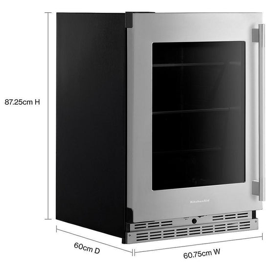 KitchenAid 24 Inch Undercounter Refrigerator with 5.2 Cu. Ft. Capacity, PrintShield Stainless - KURL524SPS