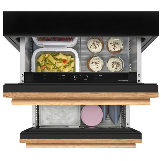 KitchenAid 24 Inch Undercounter Double-Drawer Refrigerator with 4.4 Cu. Ft., Panel Ready - KURT524SPA