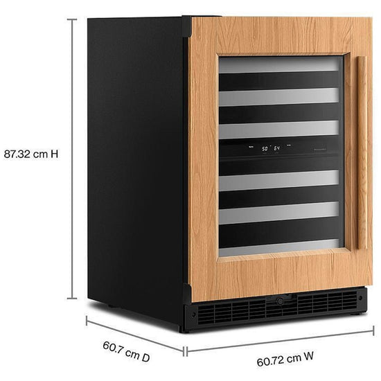 KitchenAid 24 Inch Panel-Ready Undercounter Wine Cellar, 46-Bottle - KUWL324SPA