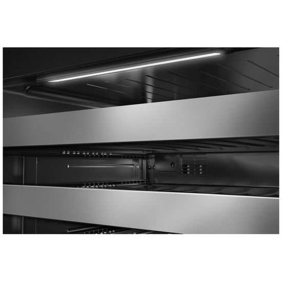 KitchenAid 24 Inch Undercounter Wine Cellar with 46-Bottle Dual-Zone Capacity - KUWL324SSB
