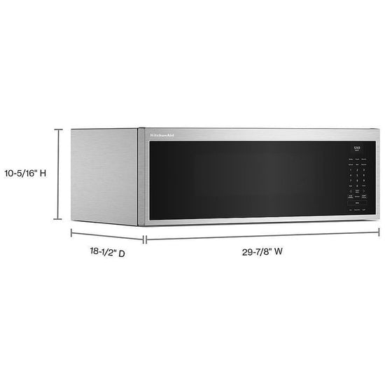 KitchenAid 30 Inch Low Profile Over-the-Range Microwave 1.1 cu. ft. - YKMML550RPS