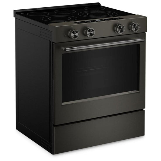 KitchenAid 30 Inch Slide-In Electric Range with 5.3 cu. ft. Capacity, Black Ore - YKSES530SBE