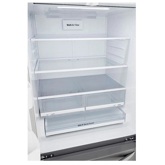 LG 33 Inch French Door Refrigerator with 25.1 cu. ft. Capacity, Platinum Silver Steel - LRFNS2503V