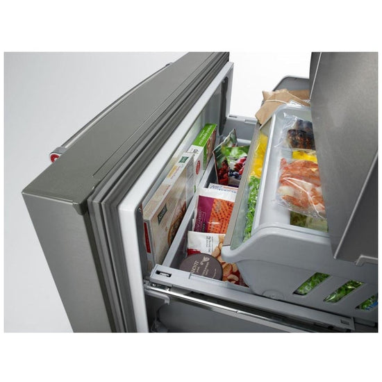 KitchenAid 36 Inch Counter-Depth French Door Refrigerator with 23.8 cu. ft. Capacity, Fingerprint Resistant Stainless Steel - KRFC704FPS