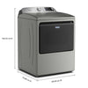 Maytag 7.4 Cu. Ft. Top Load Electric Dryer with Advanced Moisture Sensing, Radiant Silver - YMED6205RR