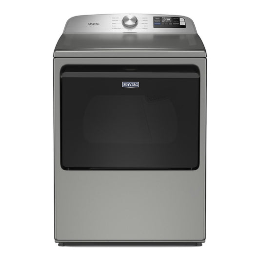Maytag 7.4 Cu. Ft. Top Load Electric Dryer with Advanced Moisture Sensing, Radiant Silver - YMED6205RR