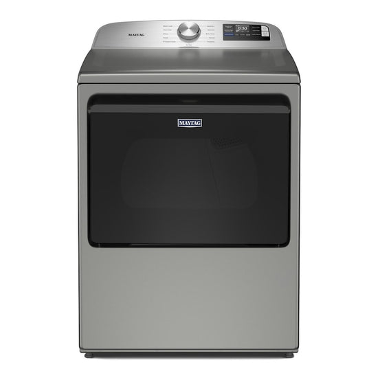 Maytag 7.4 Cu. Ft. Top Load Electric Dryer with Advanced Moisture Sensing, Radiant Silver - YMED6205RR