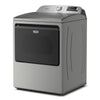 Maytag 7.4 Cu. Ft. Top Load Electric Dryer with Advanced Moisture Sensing, Radiant Silver - YMED6205RR