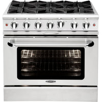 Capital 36 Inch Freestanding Gas Range with 6 Open Burners, 4.9 cu. ft. Oven - MCOR366-L/NG