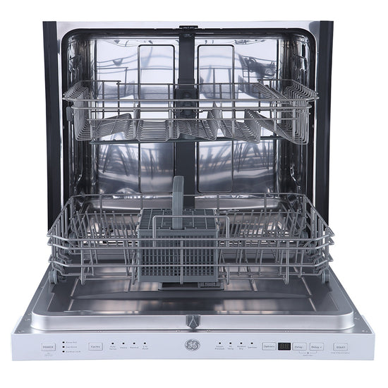 GE 24 Inch Built-In Top Control Dishwasher, White - GBP534SGPWW