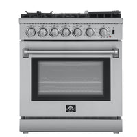 Forno Lazio 30 Inch Freestanding Dual Fuel Range with True Convection - FFSGS6196-30