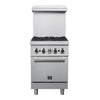 FORNO Commerciale 24 Inch Gas Range with 4 Burners - FCMGR0093-24