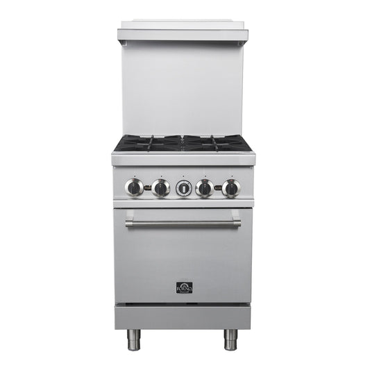 FORNO Commerciale 24 Inch Gas Range with 4 Burners - FCMGR0093-24