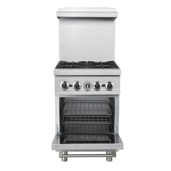 FORNO Commerciale 24 Inch Gas Range with 4 Burners - FCMGR0093-24
