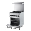 FORNO Commerciale 24 Inch Gas Range with 4 Burners - FCMGR0093-24