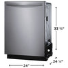 Frigidaire 24 Inch Built-In Top Control Dishwasher, Smudge-Proof Stainless Steel - GDSH4735AF
