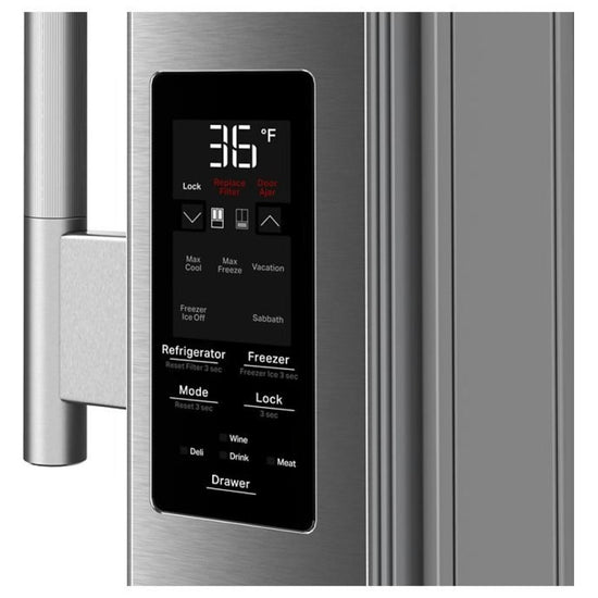 Whirlpool 36 Inch French Door Refrigerator, Fingerprint-Resistant Stainless Steel - WRMF3336SZ
