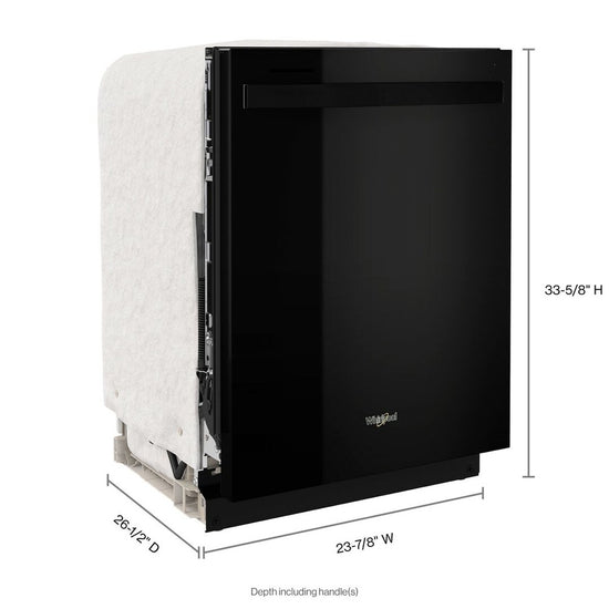 Whirlpool 24 Inch Built-In Dishwasher with AI Intelligent Wash, 47 dBA - WDT750SAKB