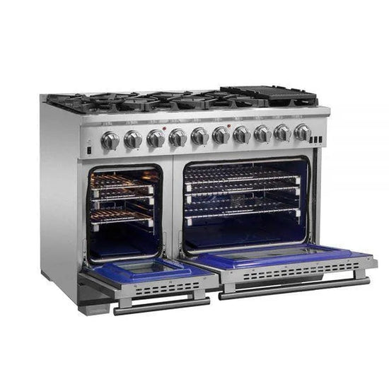 Forno Capriasca 48 in. 6.58 cu. ft. Freestanding All Gas Range with Double Oven - FFSGS6260-48