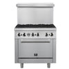 Forno Commerciale 36 Inch Gas Range with 6 Burners - FCMGR0093-36