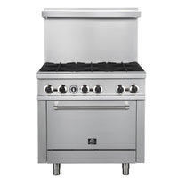 Forno Commerciale 36 Inch Gas Range with 6 Burners - FCMGR0093-36