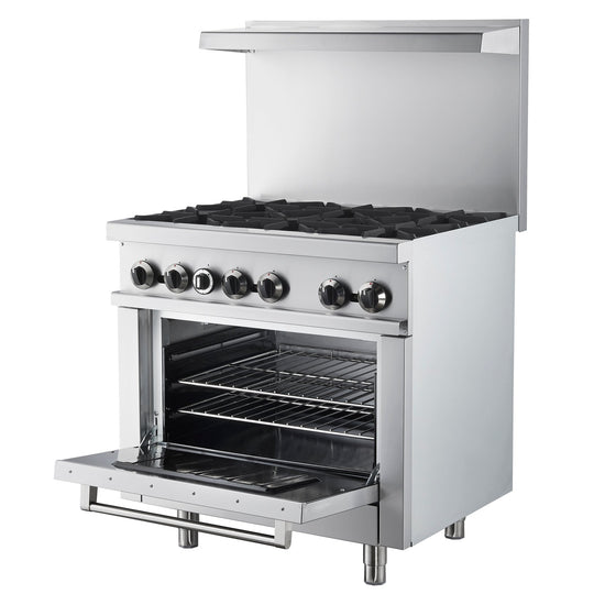 Forno Commerciale 36 Inch Gas Range with 6 Burners - FCMGR0093-36