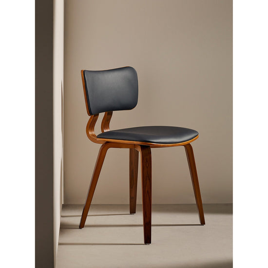 Canadian Sales Club Zaki Dining Chair Black & Walnut - ZAKICHARIBLACK