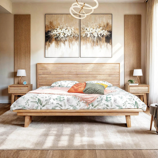 HOFT Soleil King Bed, Washed Oak - SOL001K