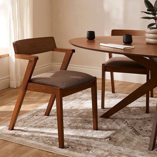 Canadian Sales Club Zola Dining Chair, Chestnut & Walnut - WM2141-DC