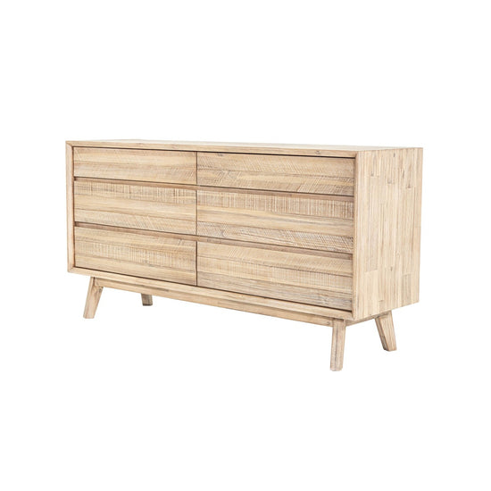 Gia 6 Drawer Dresser, Light Driftwood - GIA006