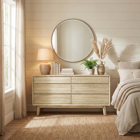 Gia 6 Drawer Dresser, Light Driftwood - GIA006