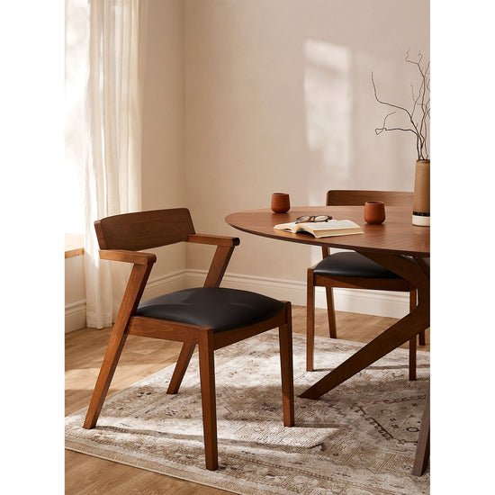 Canadian Sales Club Zola Dining Chair Black & Walnut - ZOLACHAIRBLACK