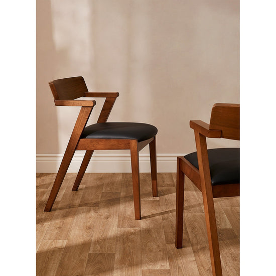Canadian Sales Club Zola Dining Chair Black & Walnut - ZOLACHAIRBLACK