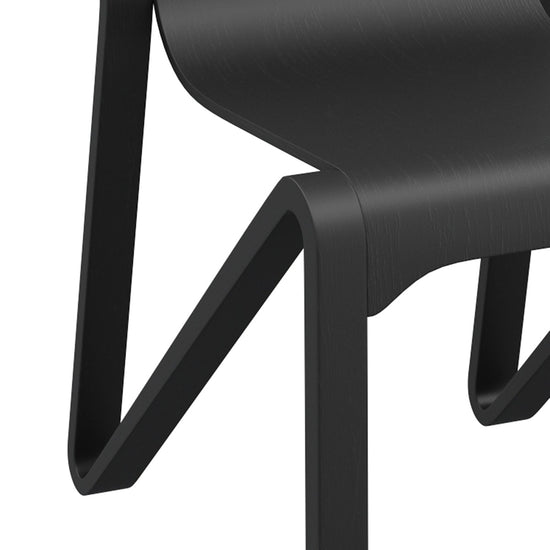 Canadian Sales Club Soren Stackable Black Wood Dining Chairs, Set of 2 - SORENCHAIRBLACK
