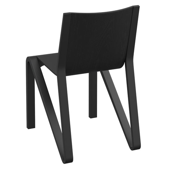 Canadian Sales Club Soren Stackable Black Wood Dining Chairs, Set of 2 - SORENCHAIRBLACK