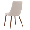 WHI Cora Walnut Parson Dining Chair with Beige Polyester Seat, Set of 2 - 202-182BG