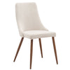 WHI Cora Walnut Parson Dining Chair with Beige Polyester Seat, Set of 2 - 202-182BG