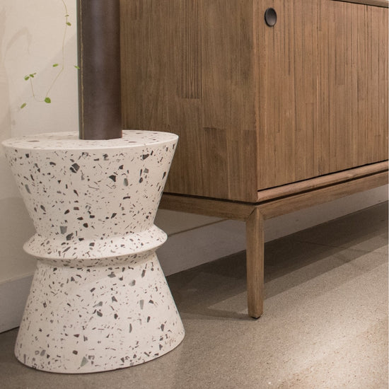 Courtyard Terrazzo Concrete Hourglass Side Table - VT074-HH