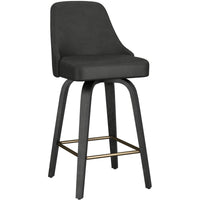 Oakley Counter Stool Set of 2, Charcoal - 203-887CHOAKLEY