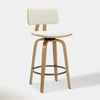Hoft Home Zaki Counter Stool, Beige and Natural - 203-581BG