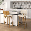 Hoft Home Zaki Counter Stool, Beige and Natural - 203-581BG
