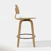 Hoft Home Zaki Counter Stool, Beige and Natural - 203-581BG