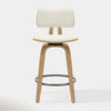 Hoft Home Zaki Counter Stool, Beige and Natural - 203-581BG
