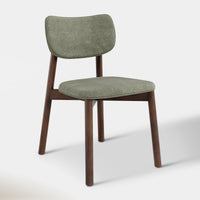 Hoft Home Maia Dining Chair, Fern Green and Walnut - MAIA-GREEN