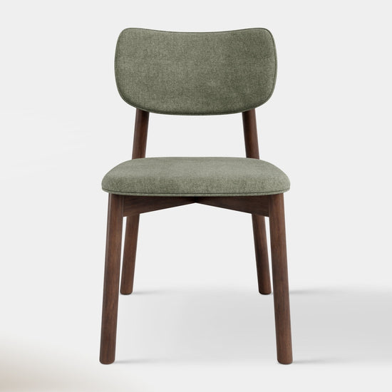 Hoft Home Maia Dining Chair, Fern Green and Walnut - MAIA-GREEN