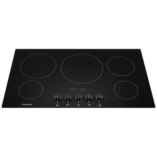 Frigidaire 36 Inch Black Electric Cooktop with 5 Elements - FGEC3648UB