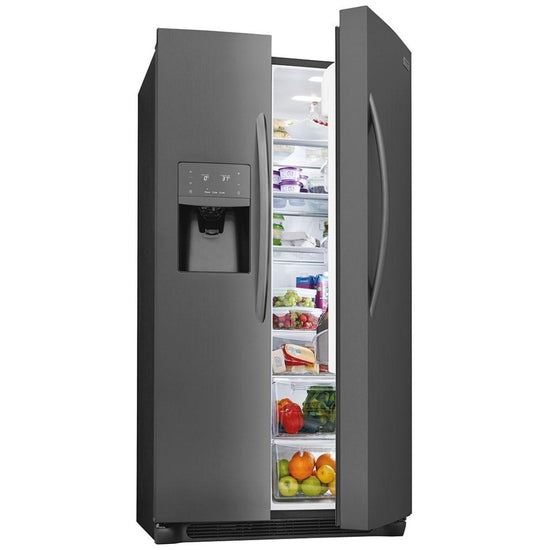 Frigidaire 36 Inch Side-by-Side Counter Depth Refrigerator 22.2 Cu. Ft., Black Stainless Steel - FGSC2335TD